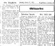 Obituary for Anna DOUGHERTY (nee MCGLYNN) 13 Mar 1972 Poughkeepsie Journal