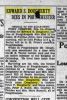 Obituary for Edward DOUGHERTY 13 Feb 1936 Poughkeepsie Journal