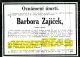 Obituary for Barbara ZAJICEK (LANG) 1922