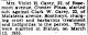 Divorce of Violet CAREY (nee HICKEY) and Clark CAREY