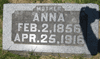 Headstone for Anna KUPKA (nee ZAJICEK)