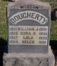 Headstone for William J. DOUGHERTY, Cora DOUGHERTY,  Lola DOUGHERTY, Helen DOUGHERTY